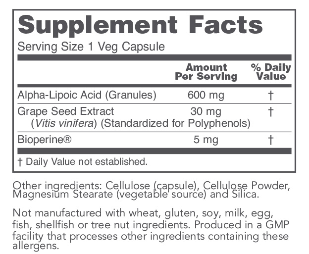 AlphaLipoic Acid 600 mg Lipoic Acid Protocol for Life Balance