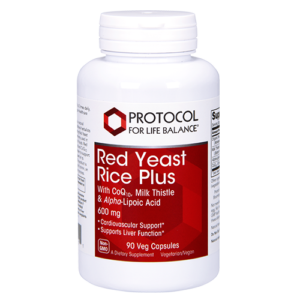 Red Yeast Rice Plus 600 mg With CoQ10, Milk Thistle & Alpha-Lipoic Acid