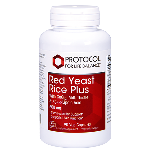 Red Yeast Rice Plus 600 mg CoQ10, Milk Thistle & Alpha-Lipoic Acid - Protocol for Life