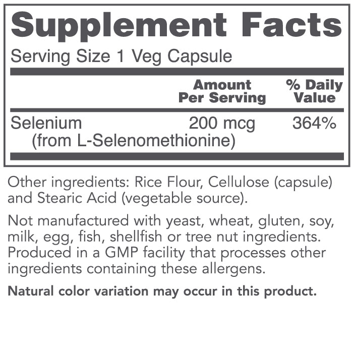 Selenium 200 mcg Protocol for Life Balance