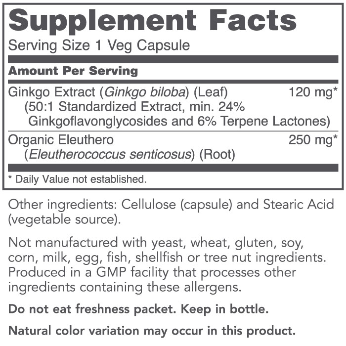 Ginkgo Biloba, 120 mg Protocol 2019