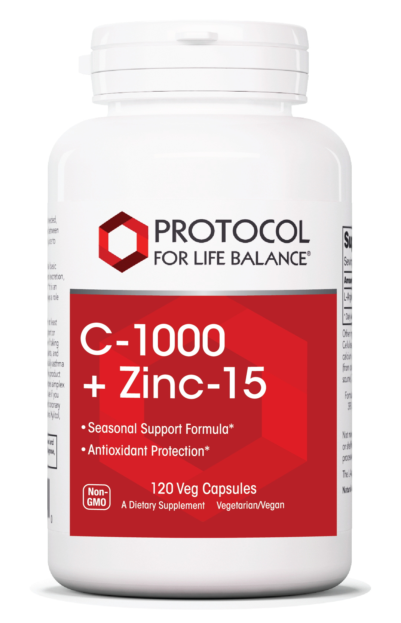 C-1000 + Zinc-15 1,000 mg Vitamin C + 15 mg Zinc Bisglycinate