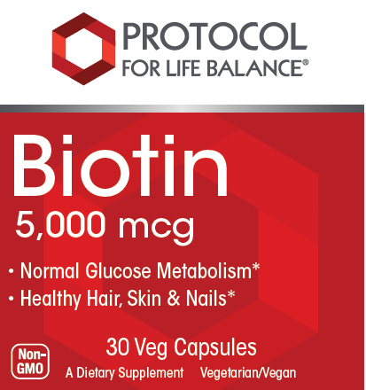 Biotin 5,000 mcg 30 vegetable capsules 5,000 mcg